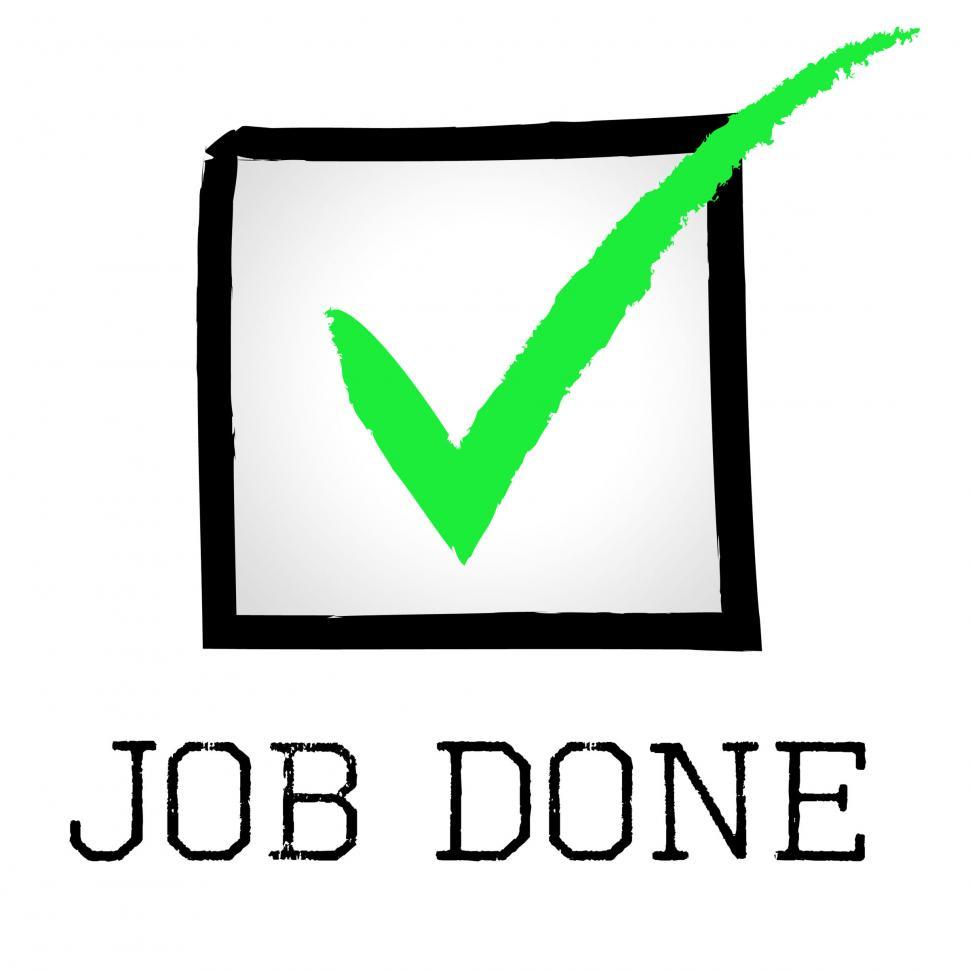 Free Image of Job Done Shows Mark Passed And Pass 