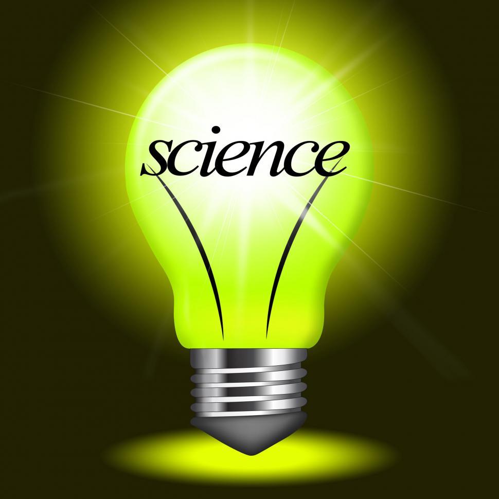 Free Image of Science Lightbulb Shows Chemistry Physics And Formulas 
