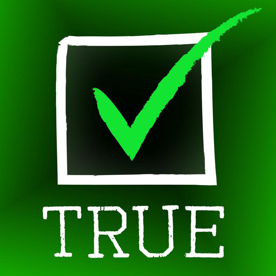 Free Image of Tick True Represents In Truth And Accurate 