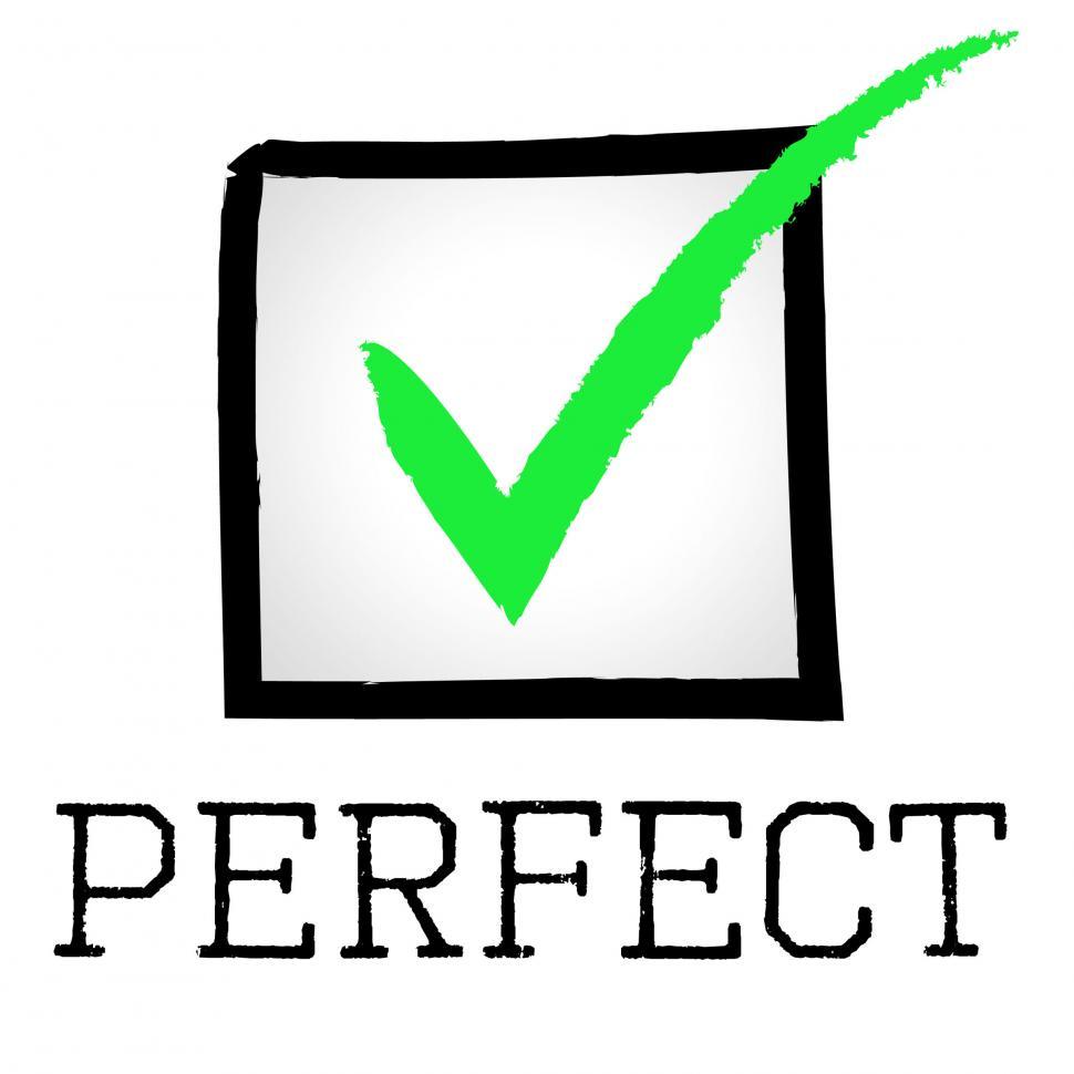 Free Image of Tick Perfect Means Number One And Approved 