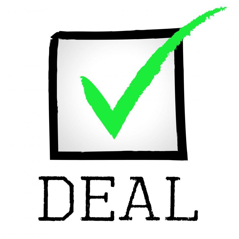 Free Image of Tick Deal Means Hot Deals And Bargain 