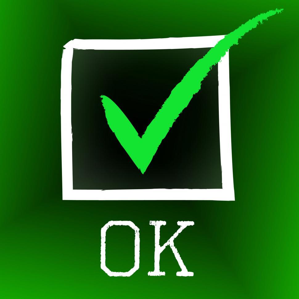 Free Image of Tick Ok Means All Right And O.K. 