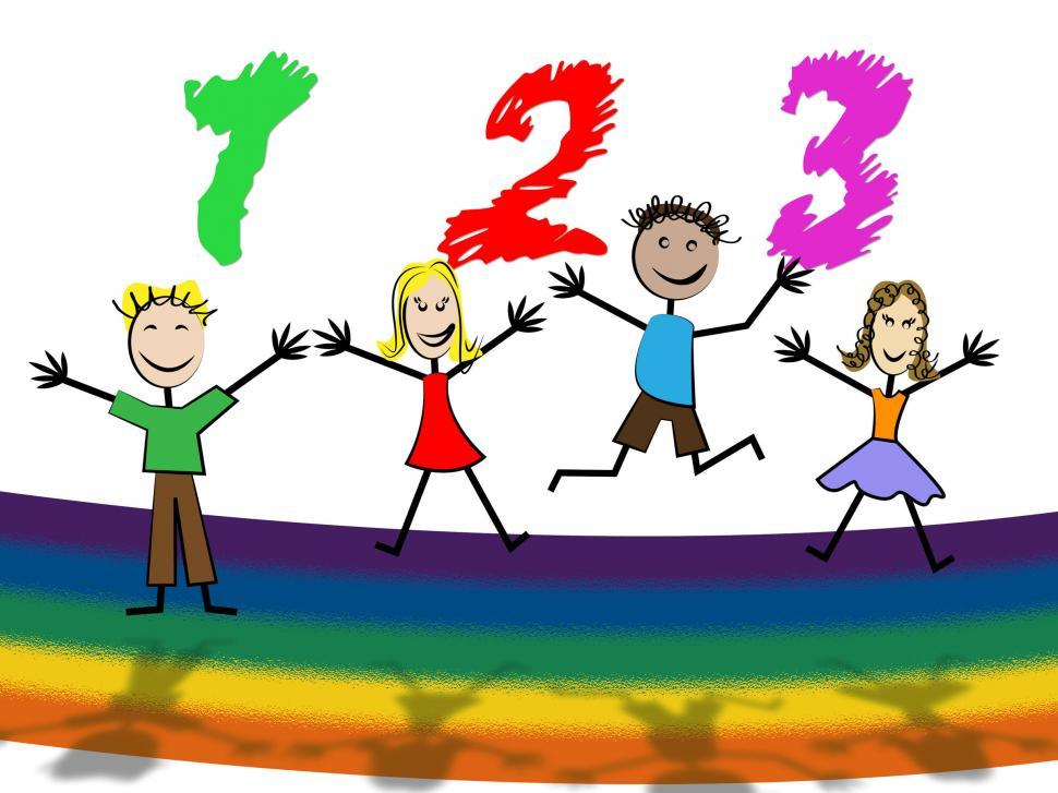 Free Image of One Two Three Indicates Counter Numbers And Learn 