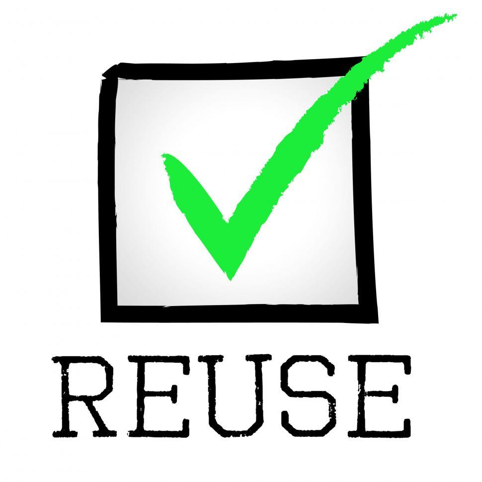 Free Image of Reuse Tick Indicates Eco Friendly And Check 