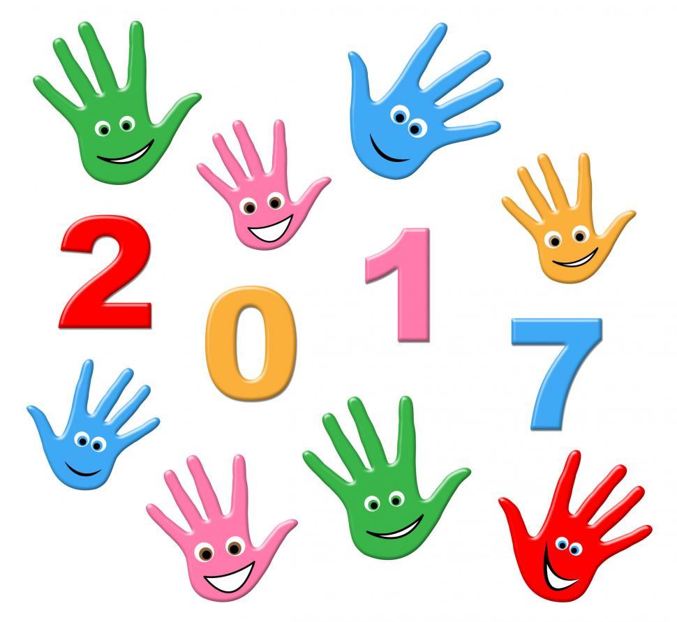 Free Image of New Year Shows Two Thousand Seventeen And Celebrate 