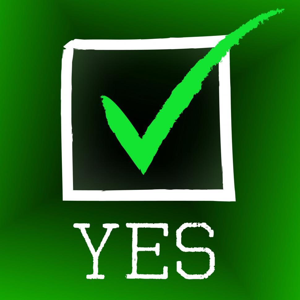 Free Image of Yes Tick Indicates O.K. Ok And Mark 
