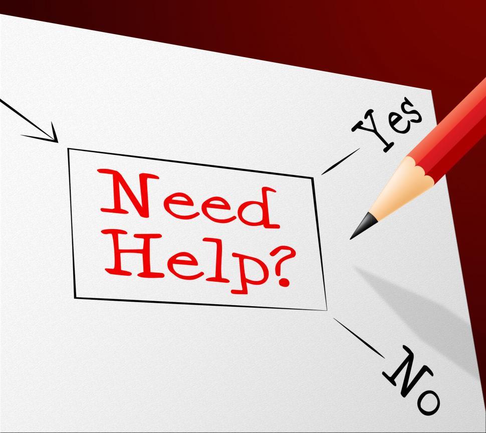 Free Image of Need Help Shows Choose Faq And Option 