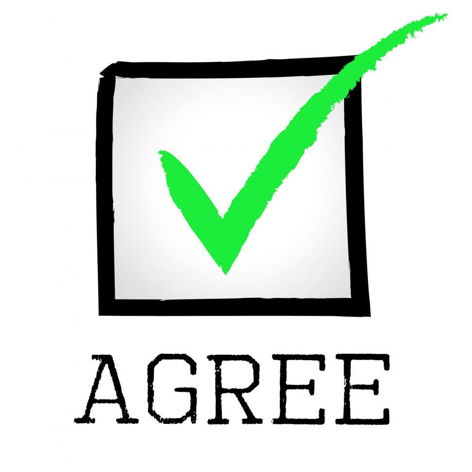 Free Image of Tick Agree Shows All Right And O.K. 