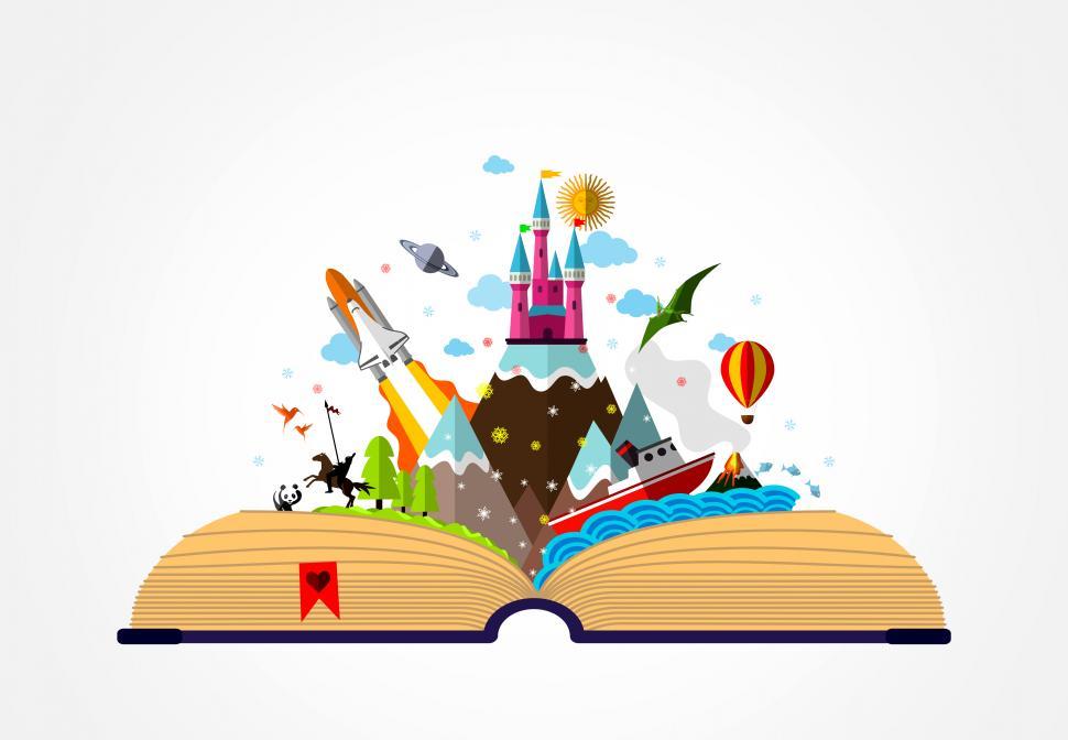 Free Image of Story Book - Childhood Imagination Concept 