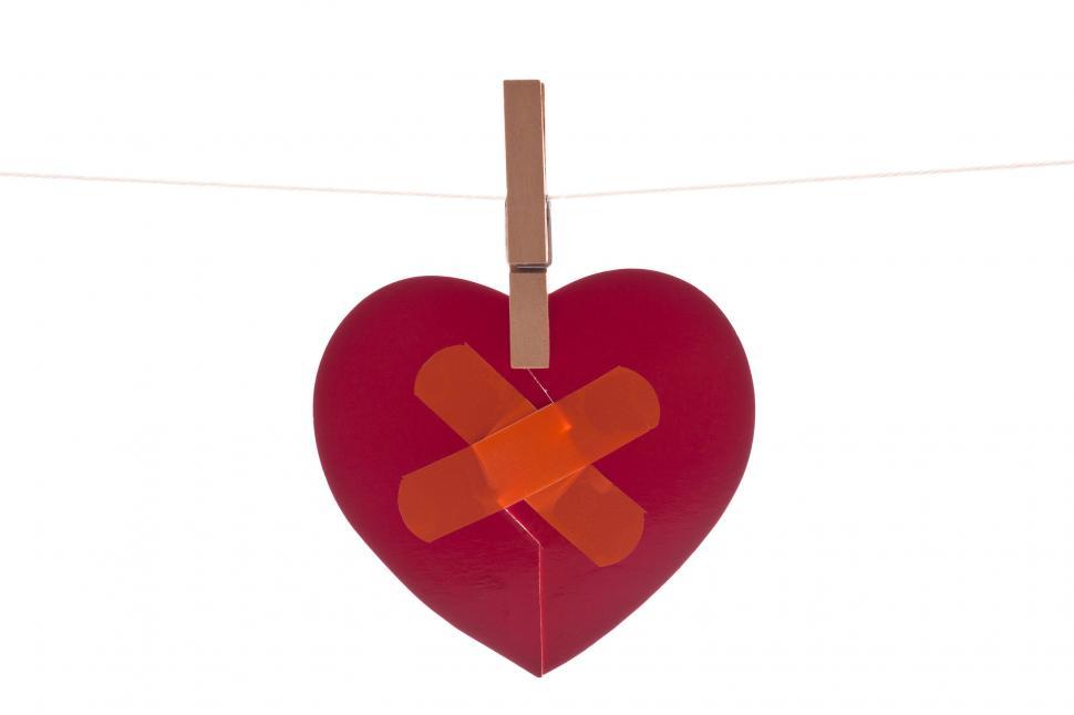 Free Image of Heart with Band Aid 
