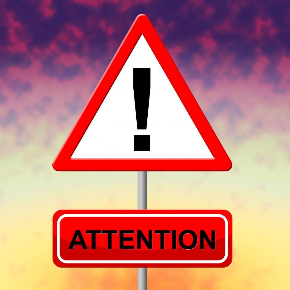 Free Image of Attention Alert Means Observation Warning And Safety 