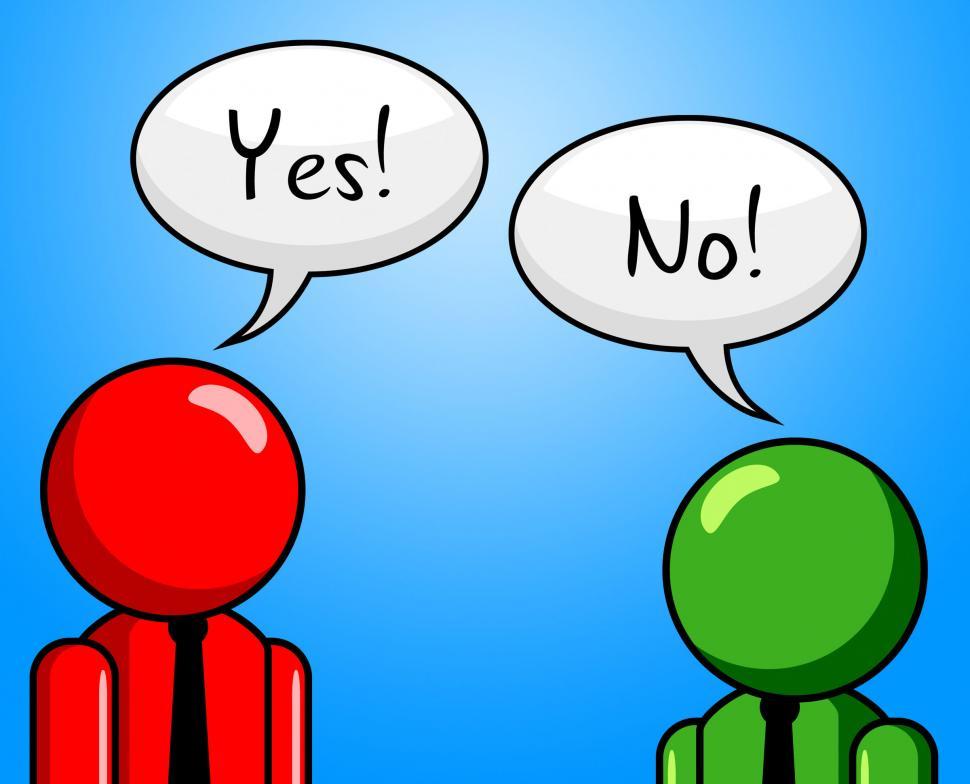 Free Image of Yes No Shows Disapproval O.K. And Agreeing 