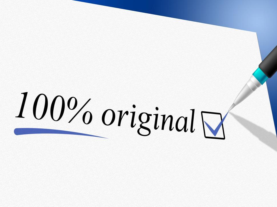 Free Image of Hundred Percent Original Represents Bona Fide And Absolute 