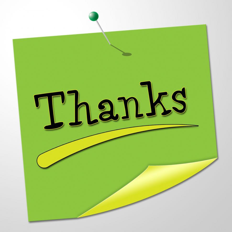 Free Image of Thanks Message Represents Thankful Appreciate And Communicate 