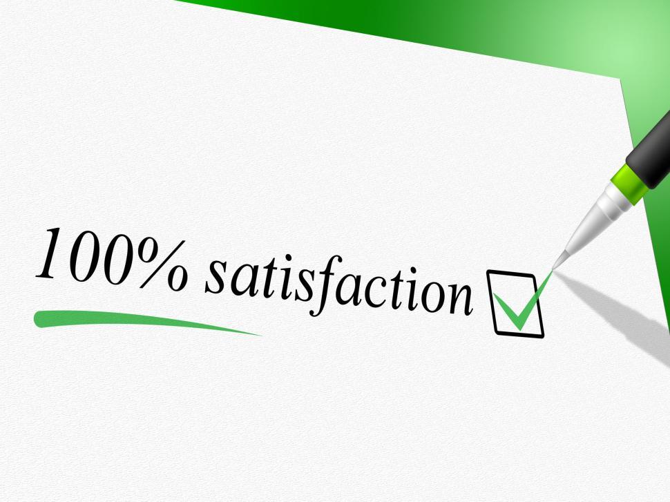 Free Image of Hundred Percent Satisfaction Means Contentment Satisfied And Con 