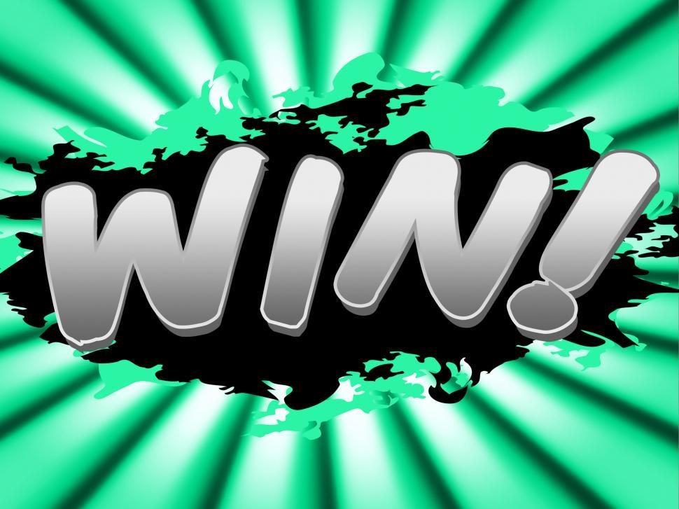 Free Image of Win Sign Means Display Message And Victorious 