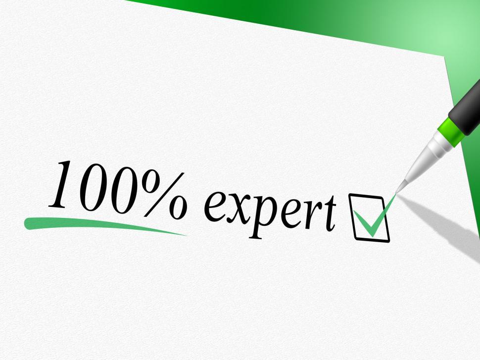 Free Image of Hundred Percent Expert Shows Completely Excellence And Ability 