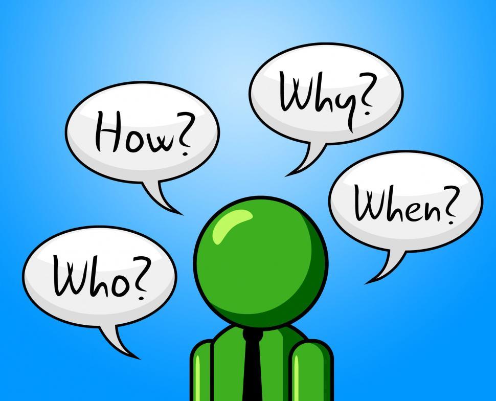 Free Image of Who How Why Represents Which Person And Answer 