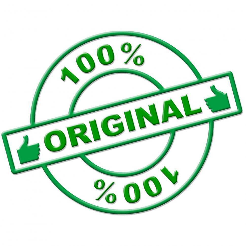 Free Image of Hundred Percent Original Shows Real Kosher And Completely 