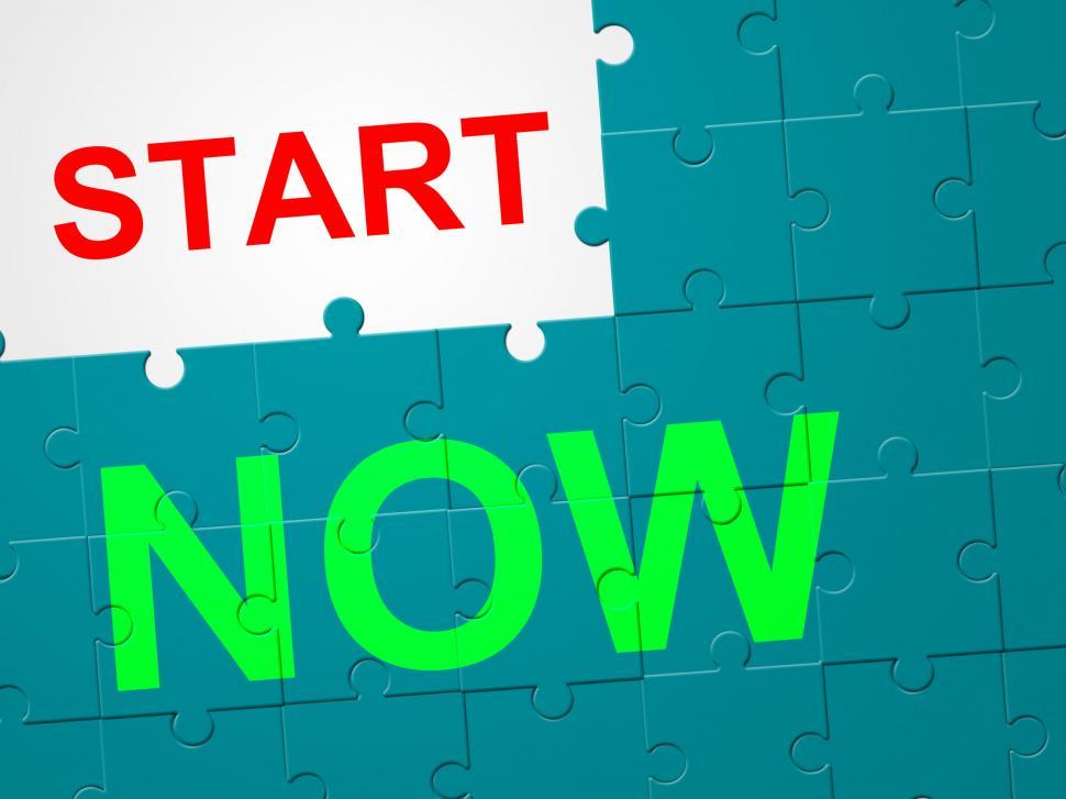 Free Image of Start Now Represents At This Time And Beginning 