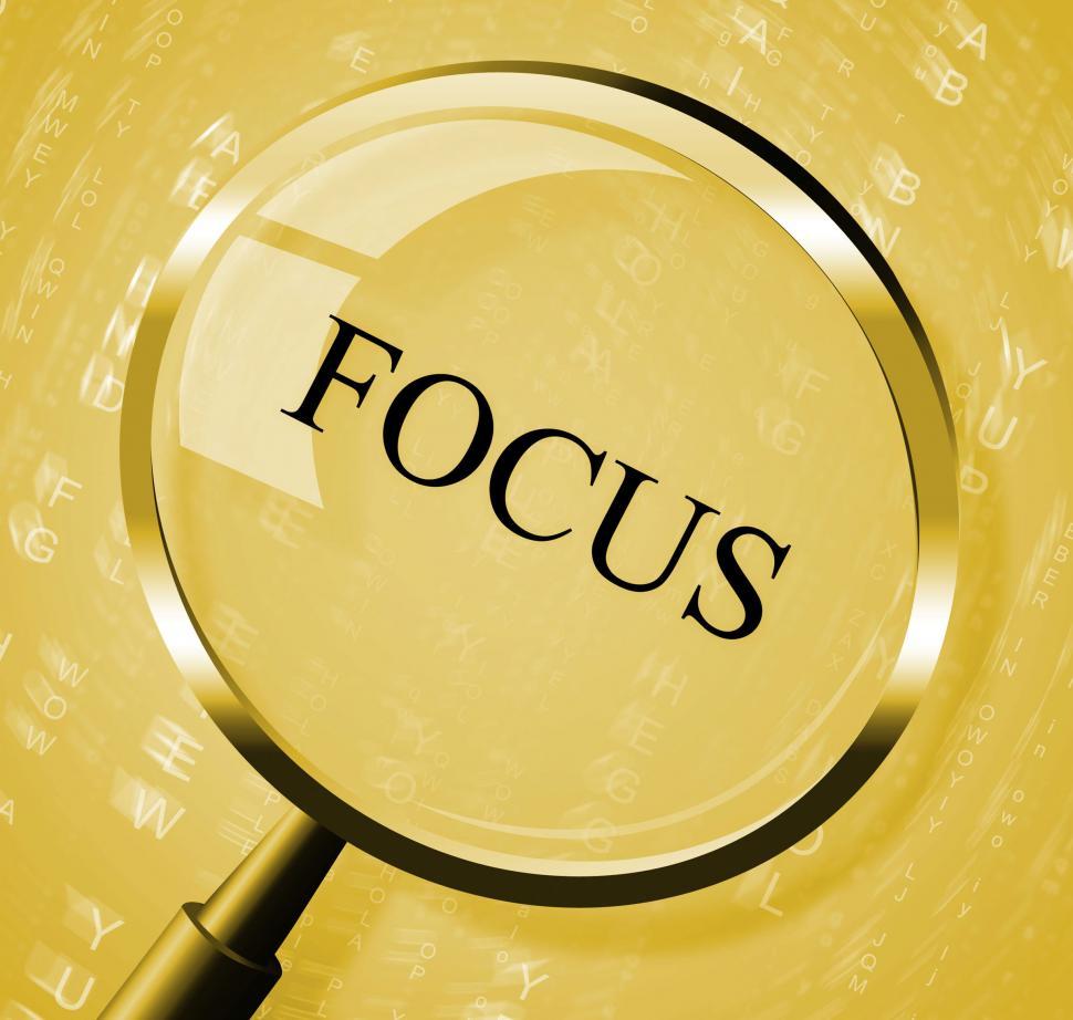 Free Image of Focus Magnifier Indicates Aim Concentration And Research 