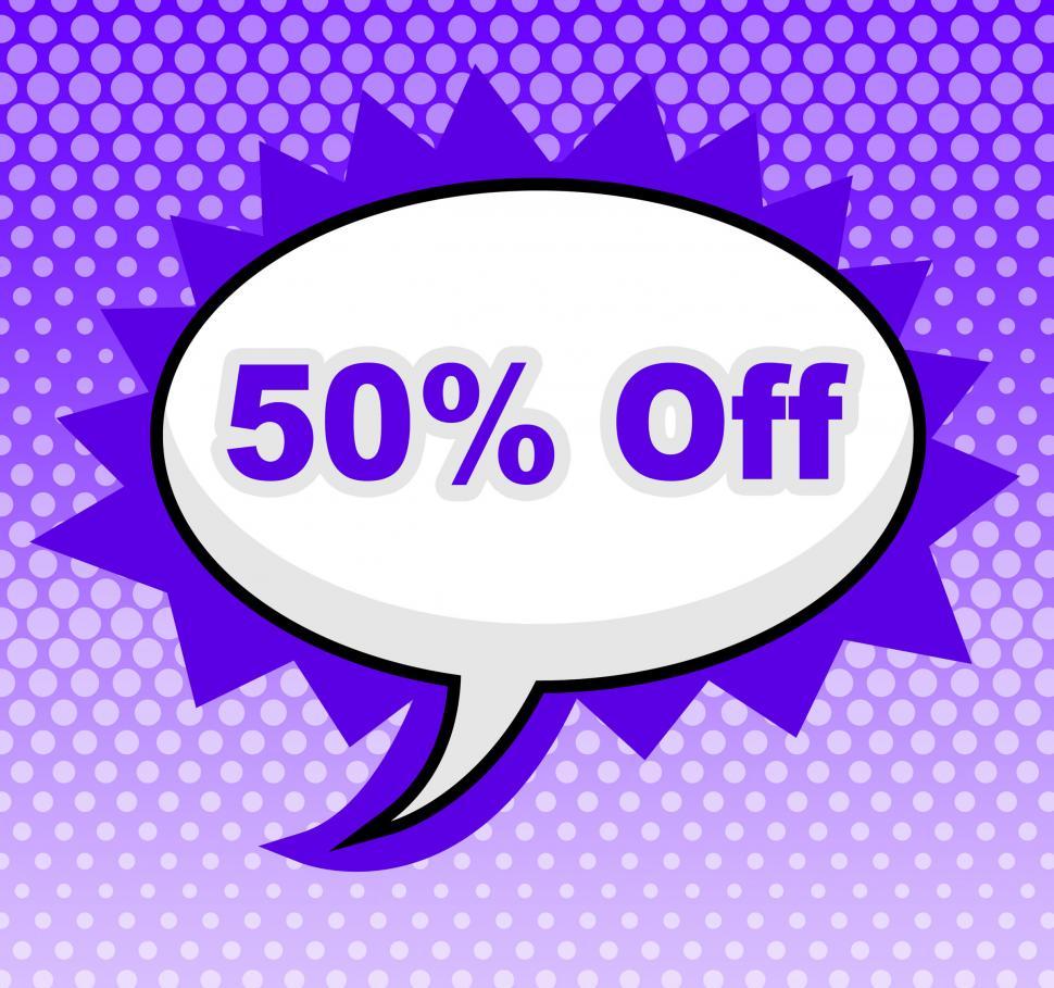Free Image of Fifty Percent Off Indicates Offer Sales And Sale 