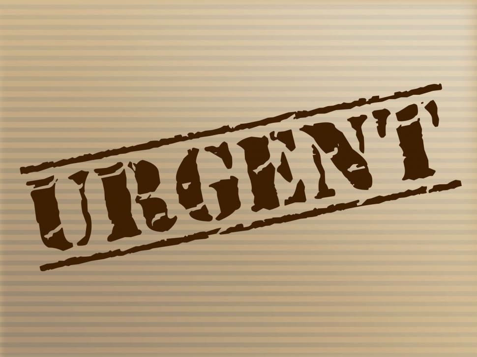 Free Image of Urgent Stamp Represents Imperative Immediacy And Immediately 