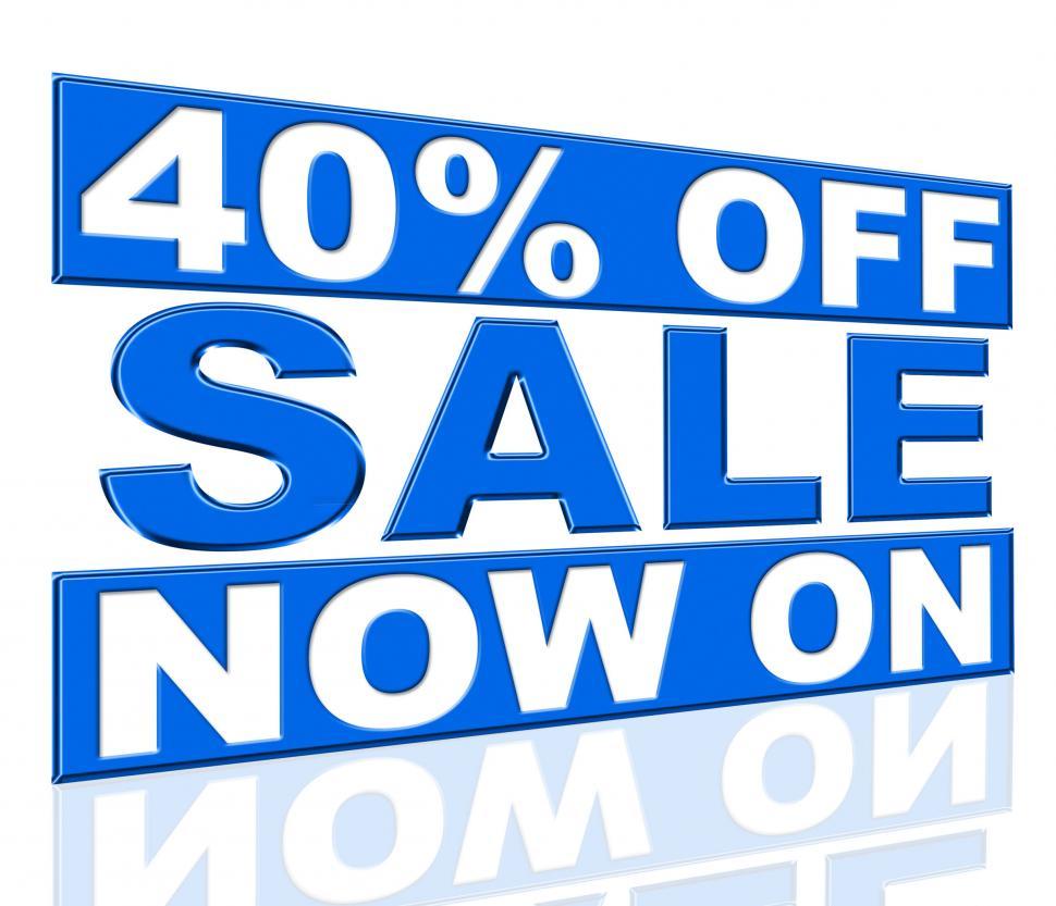 Free Image of Forty Percent Off Means At The Moment And Currently 