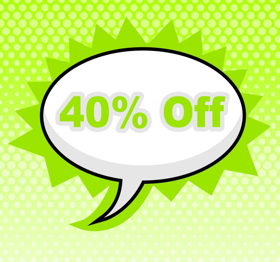 Free Image of Forty Percent Off Shows Placard Sign And Retail 
