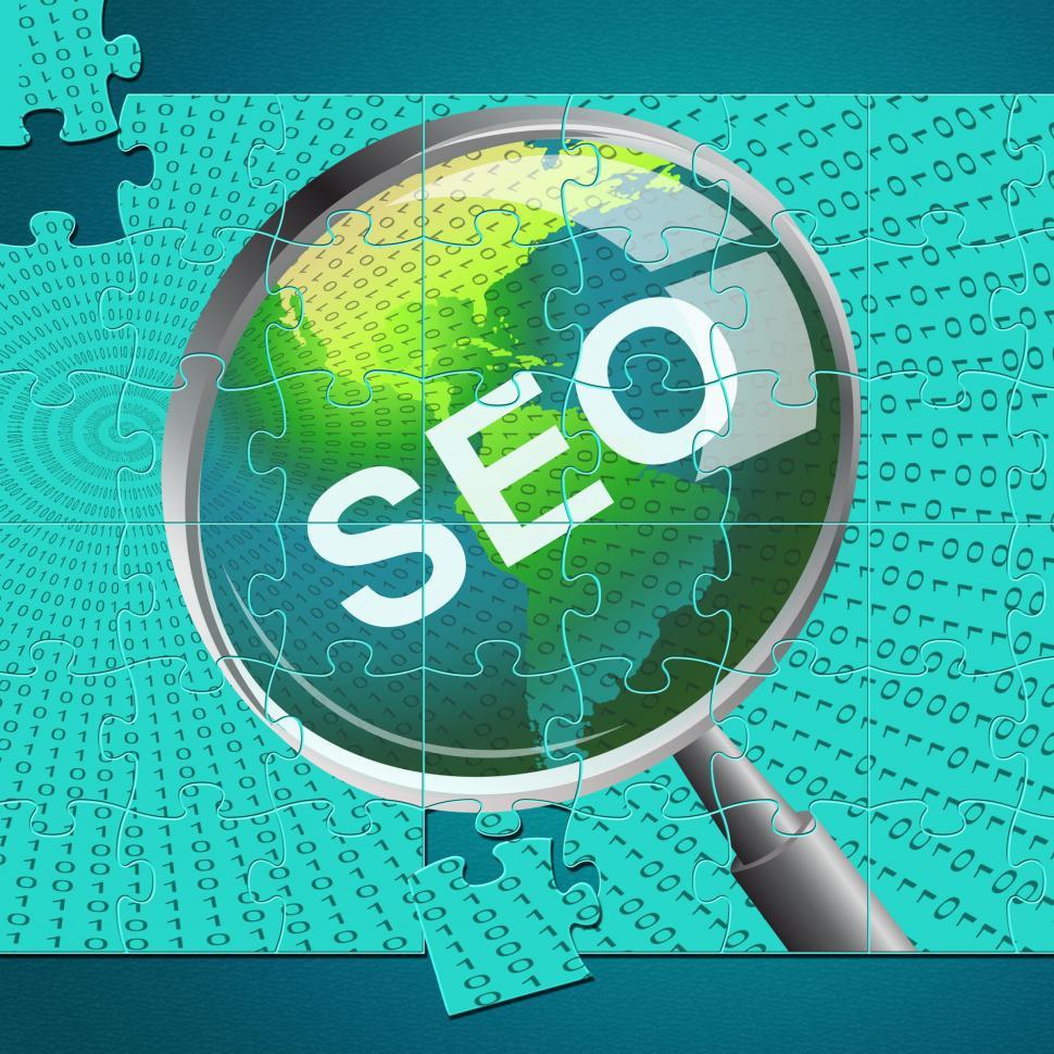 Free Image of Seo Magnifier Shows Websites Magnifying And Website 
