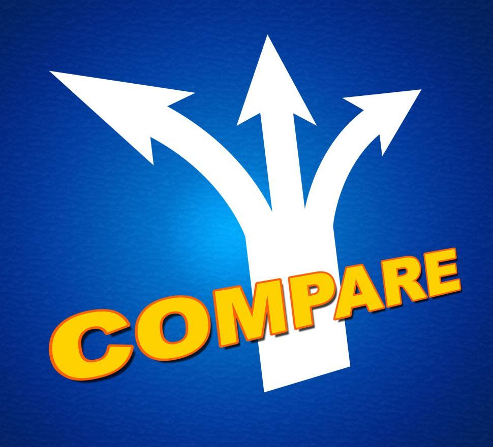 Free Image of Compare Arrows Shows Side By Side And Differentiate 