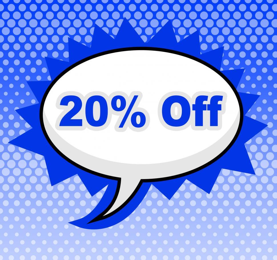 Free Image of Twenty Percent Off Means Offer Cheap And Discounts 