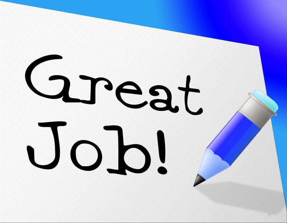 Free Image of Great Job Means Winner Successful And Greeting 