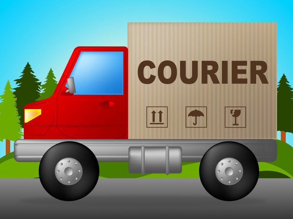 Free Image of Courier Truck Indicates Lorry Postage And Parcel 