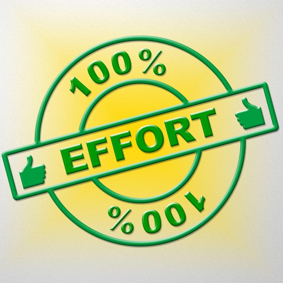 Free Image of Hundred Percent Effort Shows Elbow Grease And Completely 