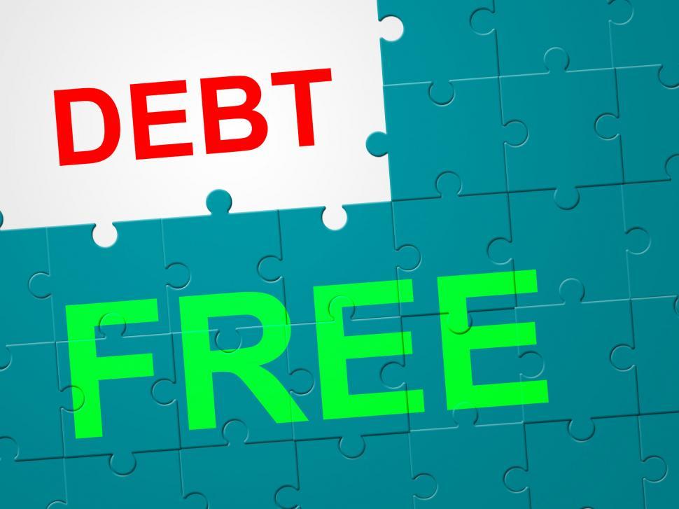 Free Image of Debt Free Means Debit Card And Arrears 