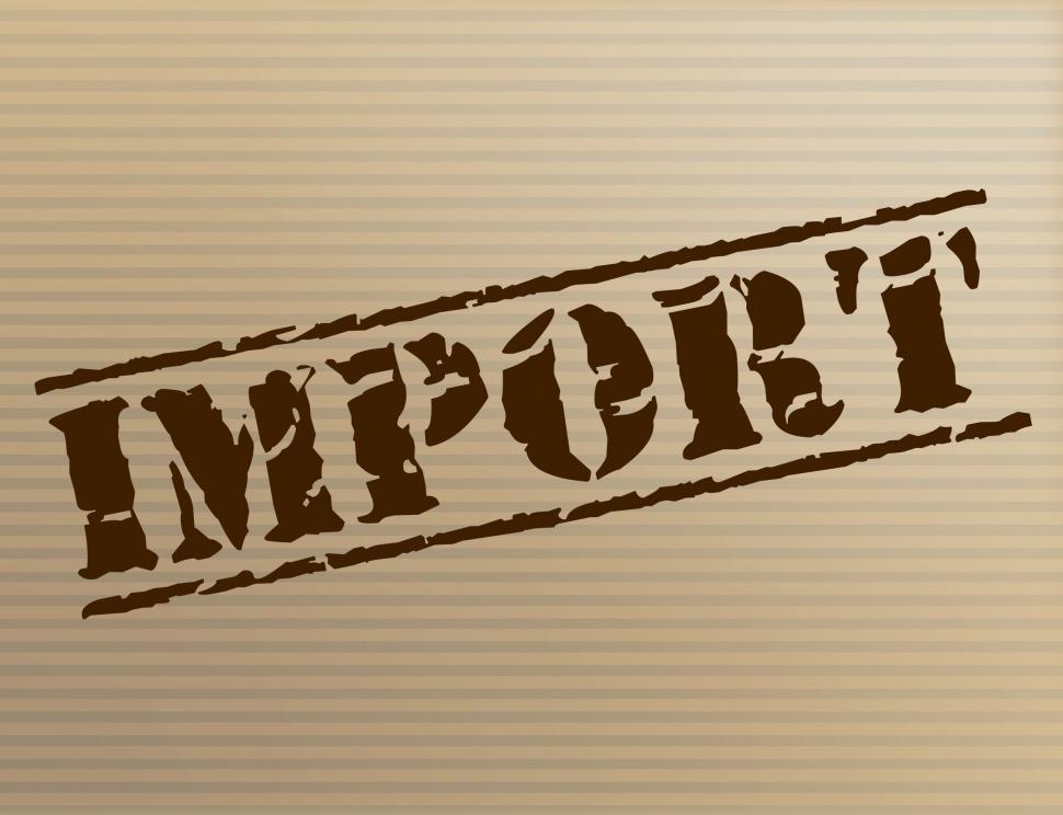 Free Image of Import Stamp Shows Buy Abroad And Cargo 