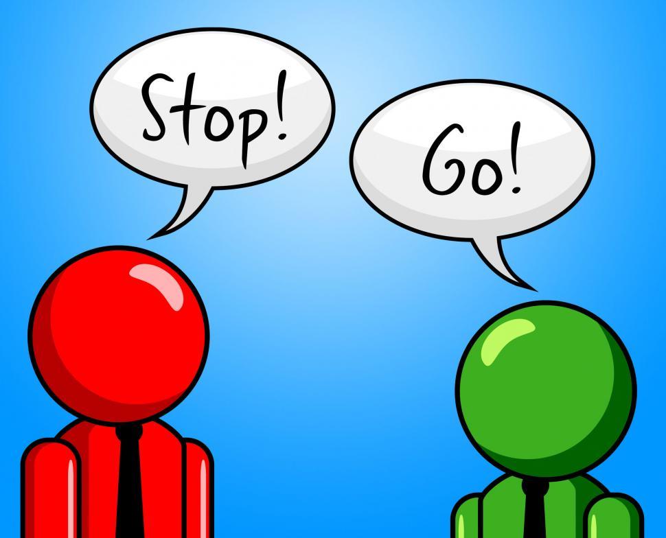 Free Image of Stop Go Shows Warning Sign And Danger 