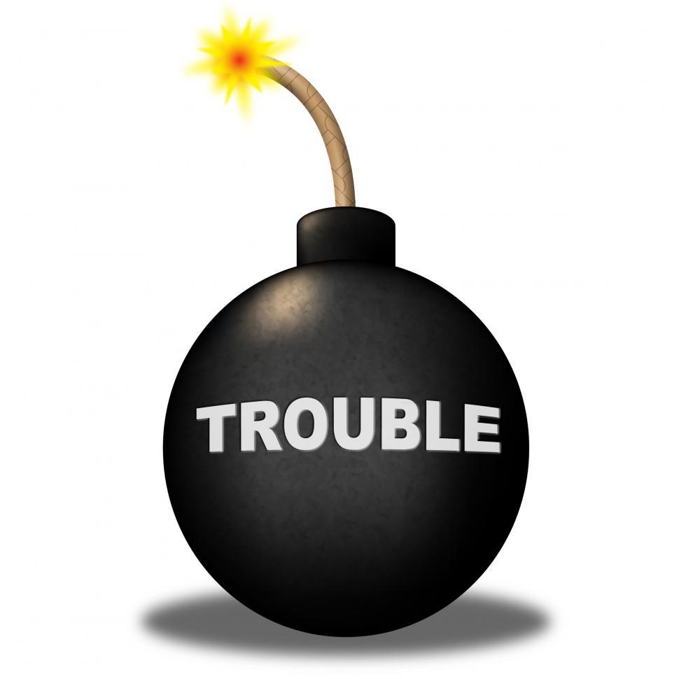 Free Image of Trouble Alert Means Stumbling Block And Advisory 