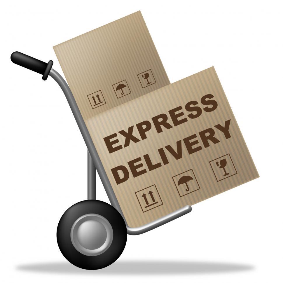 Free Image of Express Delivery Represents Fast Track And Container 
