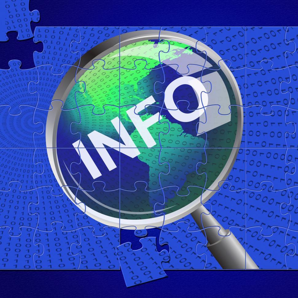 Free Image of Info Magnifier Represents Advisor Answer And Inform 