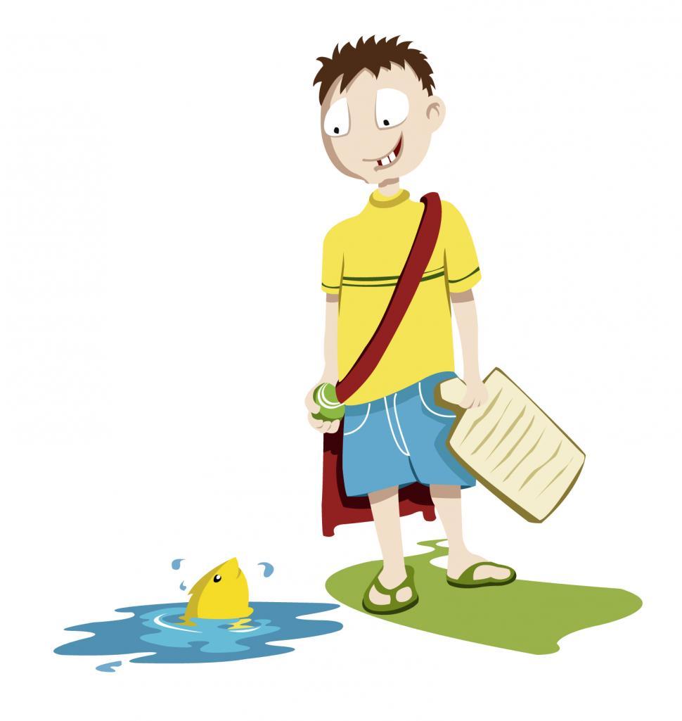 Free Image of Illustration - Kid going school 