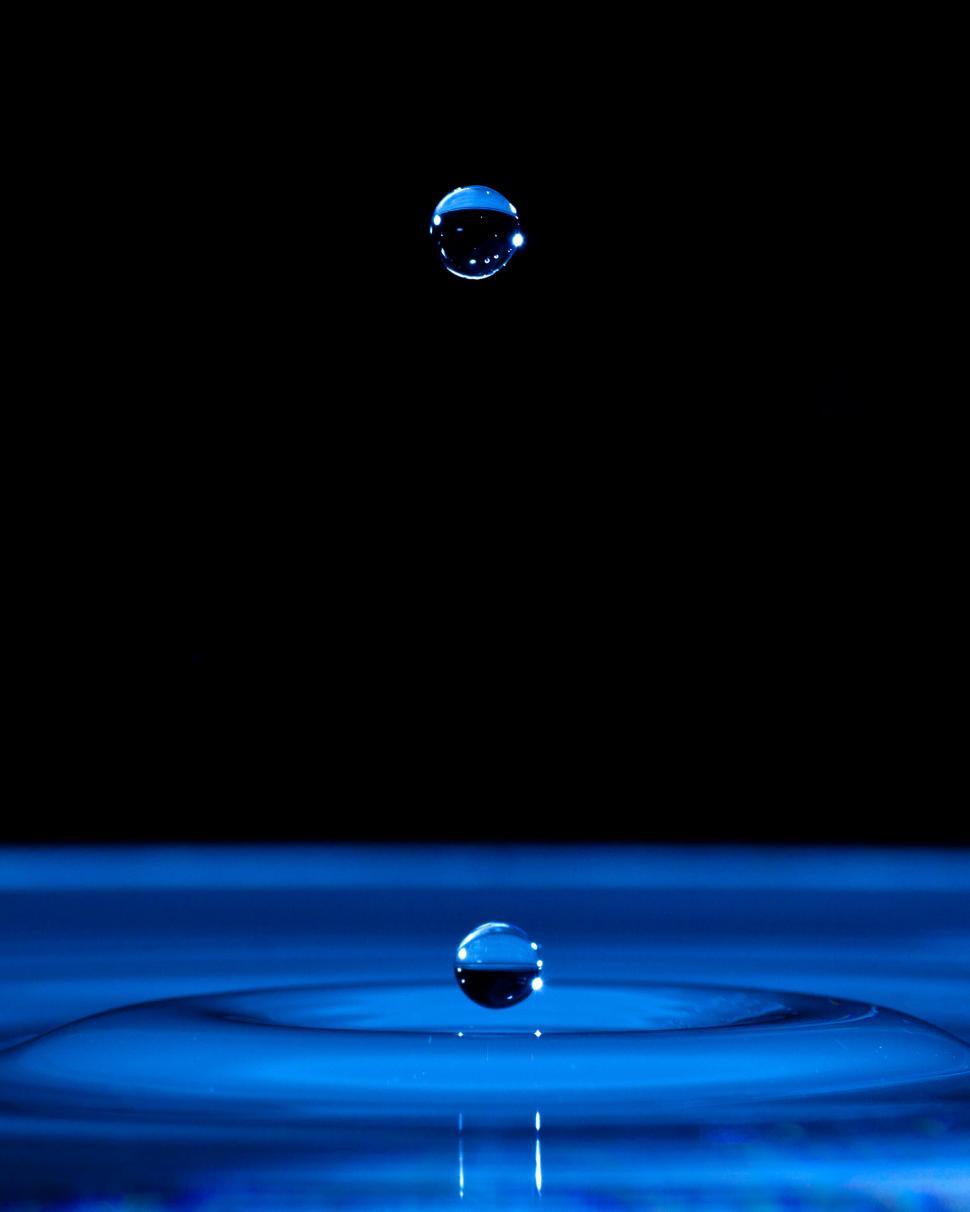 Free Image of Water droplets in space 