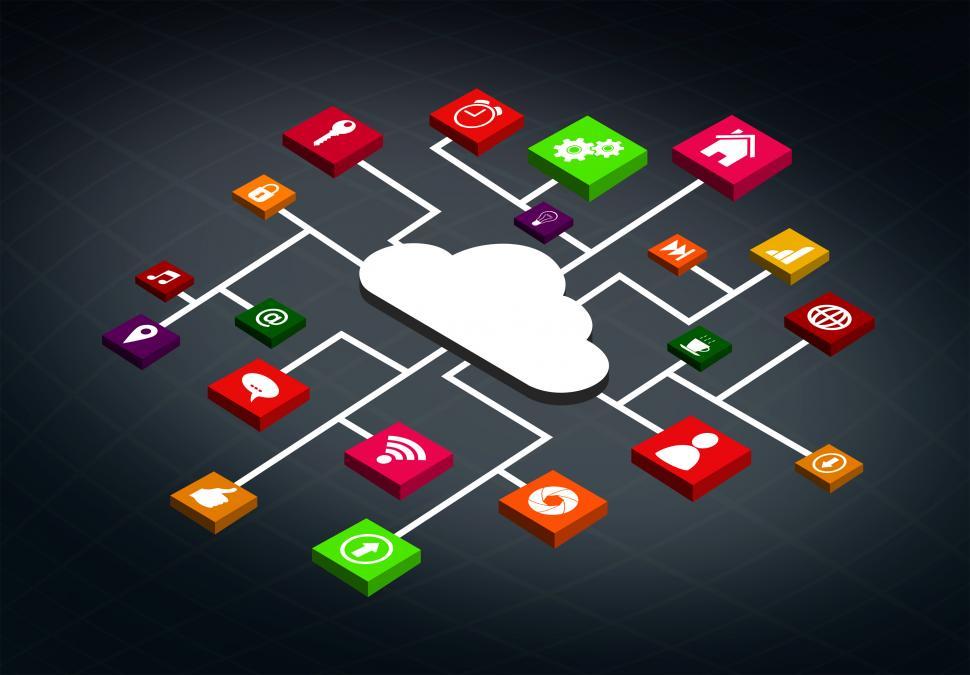 Free Image of Applications Running in the Digital Cloud 