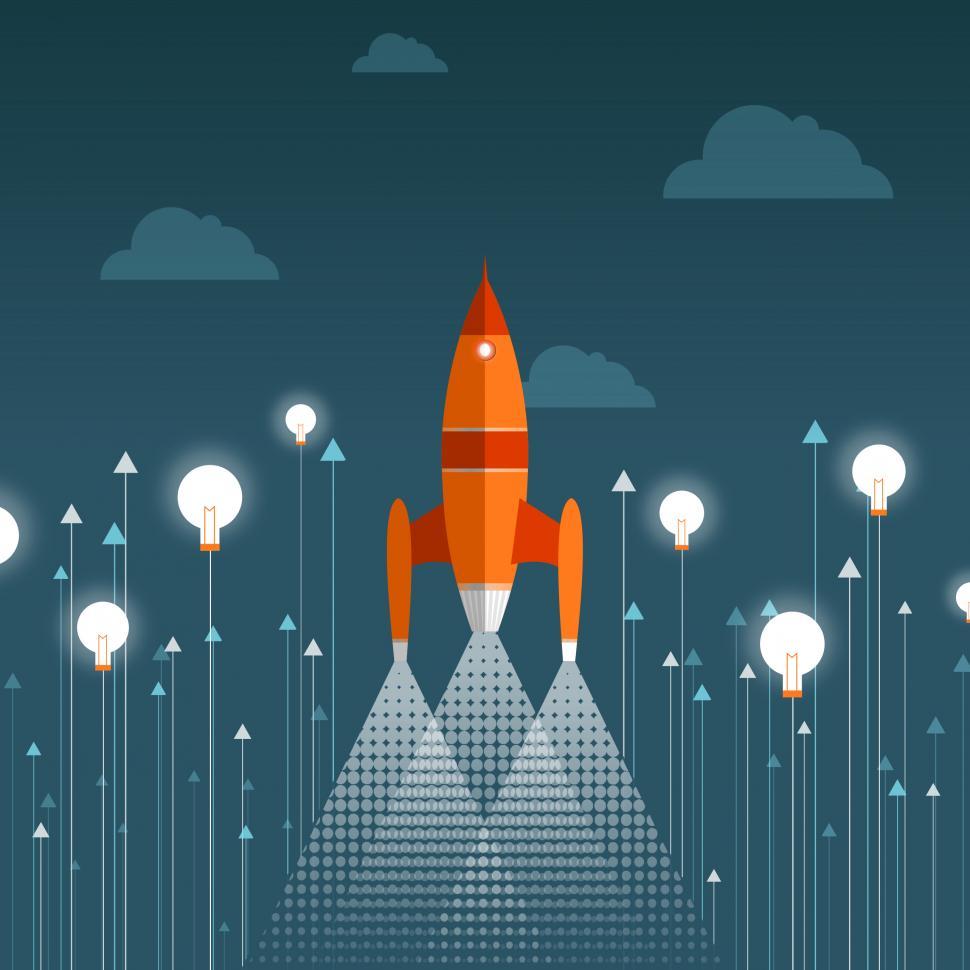 Free Image of Rocket Taking Off - Start-up Concept 