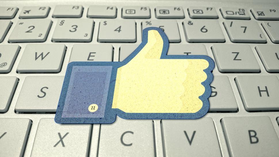 Free Image of Facebook Logo on Computer Keyboard 