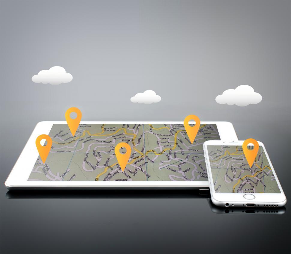 Free Image of Location Markers on Devices - GPS and Navigation 