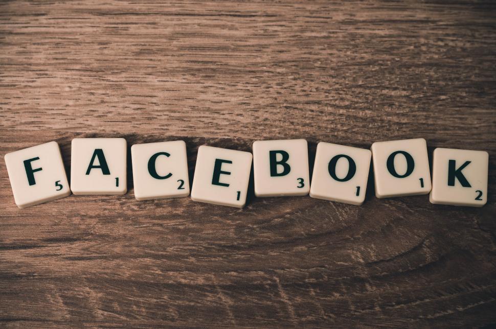 Free Image of FACEBOOK spelled in game letters 