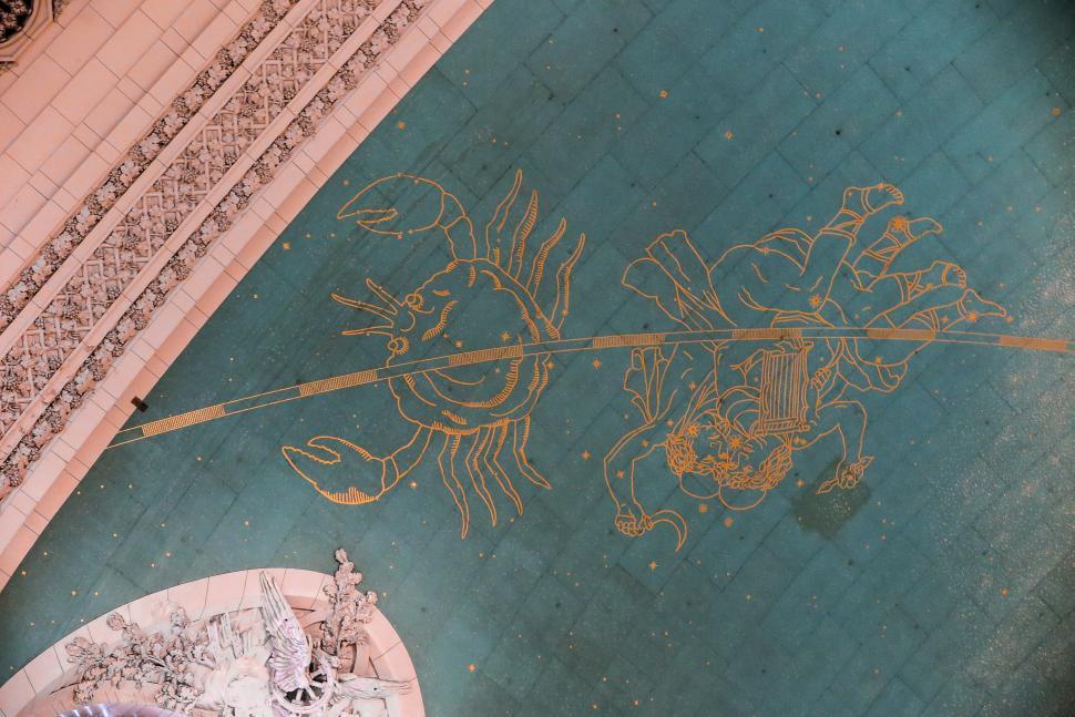 Free Image of Detail of Grand Central ceiling 