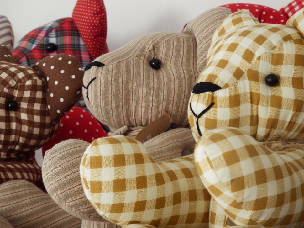 Free Image of Handmade Teddy Bears  